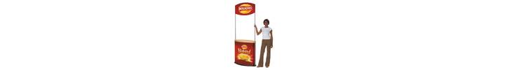 Complete Walkers Standalone display with one unit and a rounded bottom header..jpg