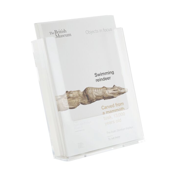 Counter standing Wall Mounted Plastic Leaflet Holder Dispenser Museum Leaflet.png