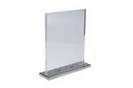 Countertop poster holder with metal base and acrylic poster pocket.png