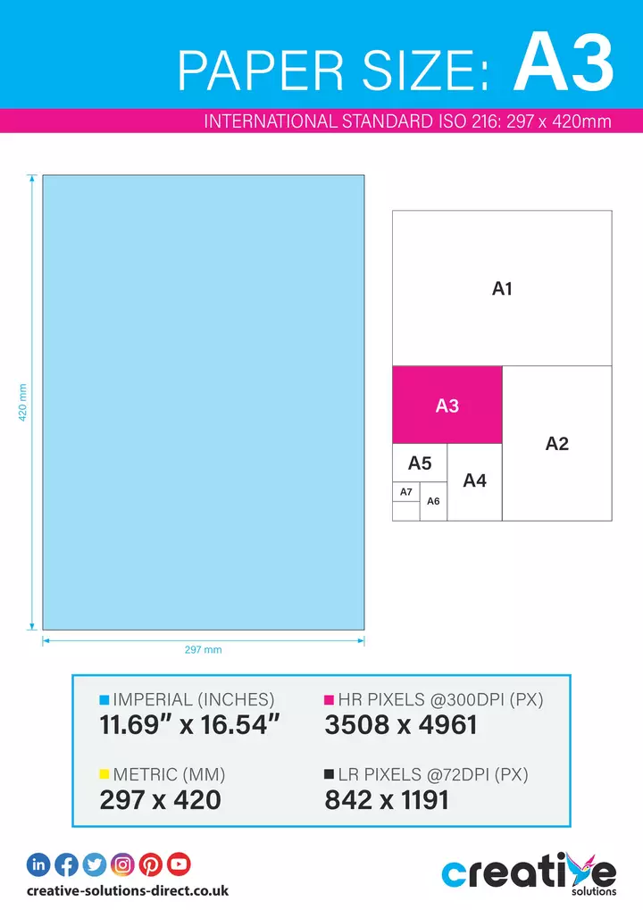 Standard size of a3 paper deals