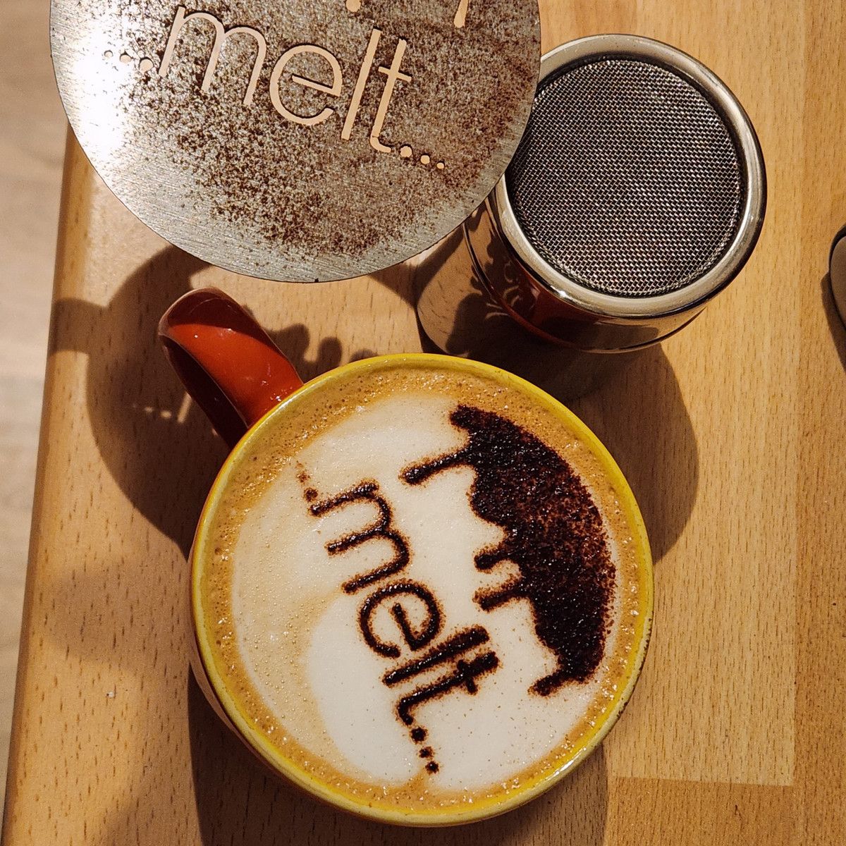 Melt Custom Cut Coffee Stencil for Coffee Dusting