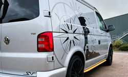 Custom Cut Vinyl Vehicle Graphics for Private Client's VW Transporter Campervan Custom Cut Vinyl Vehicle Graphics for Private Client's VW Transporter Campervan