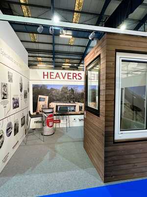 Heavers Stand Ready For The Show Custom Trade Show Stand for Heavers of Bridport - Heavers At Bath & West Homebuilding & Renovating Show 2023