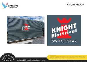 Custom Outdoor Signage for Knights Electrical Switchgear Ltd Digital Artwork Proof Custom Outdoor Signage for Knights Electrical Switchgear Ltd Digital Artwork Proof