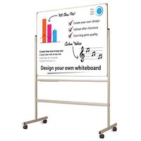Custom Printed Fixed Magnetic Mobile Whiteboard With Pen Tray.jpg