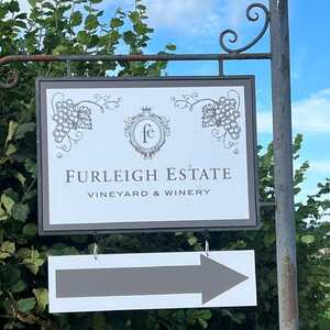 Roadside Hanging Printed ACM Panel Signage with directional arrow for Furleigh Estate