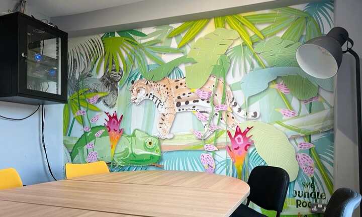 Meeting Room Custom Printed Wallpaper for The Community Waffle House