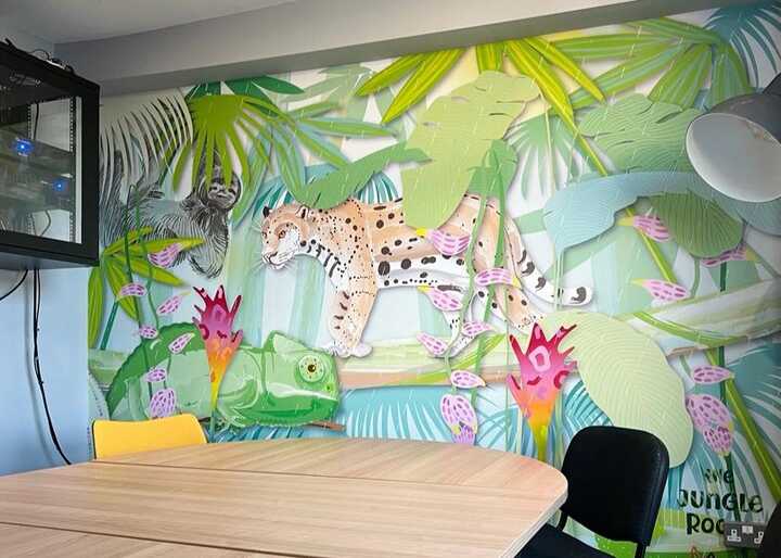 Meeting Room Custom Printed Wallpaper for The Community Waffle House