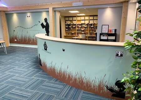 Custom Printed Feature Wall & Counter Graphic for Neroche School