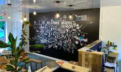 Signage and a Custom Printed Wallpaper Display for The Community Waffle House's Grand Opening! Signage and a Custom Printed Wallpaper Display for The Community Waffle House's Grand Opening!