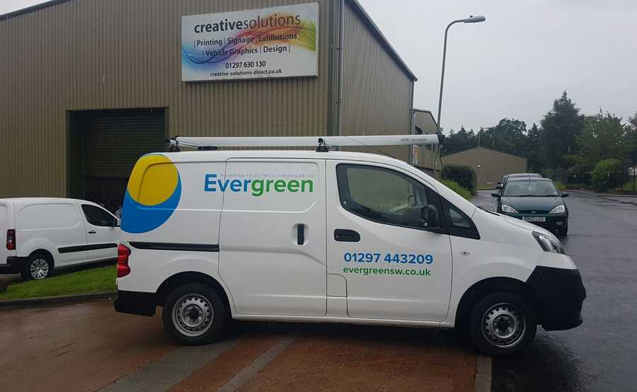 Van Signwriting Evergreen Renewables