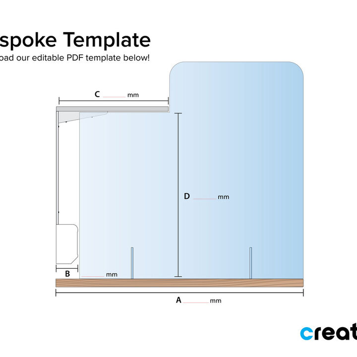 Bespoke fitted protective screen template