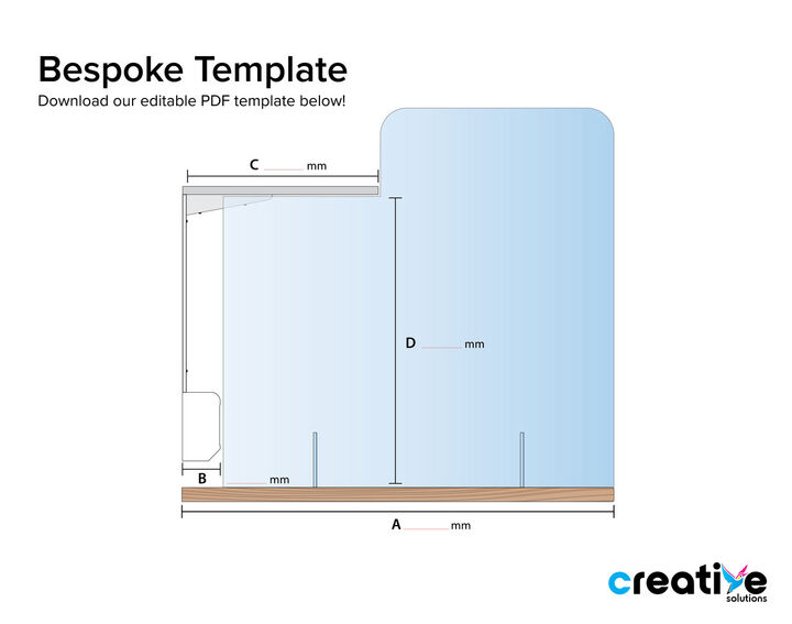 Bespoke fitted protective screen template