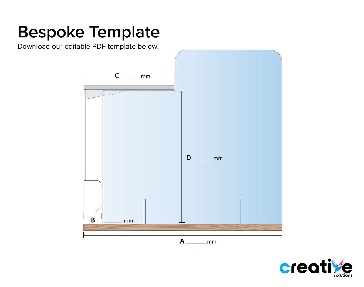 Bespoke fitted protective screen template