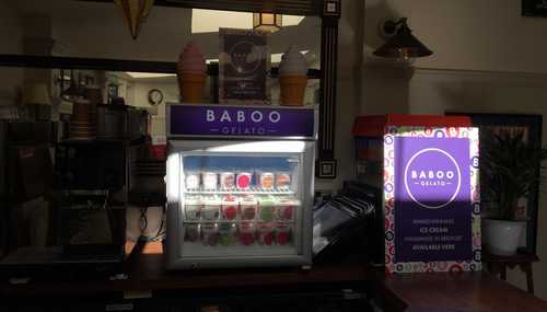 Backlit lighting and freezer branding