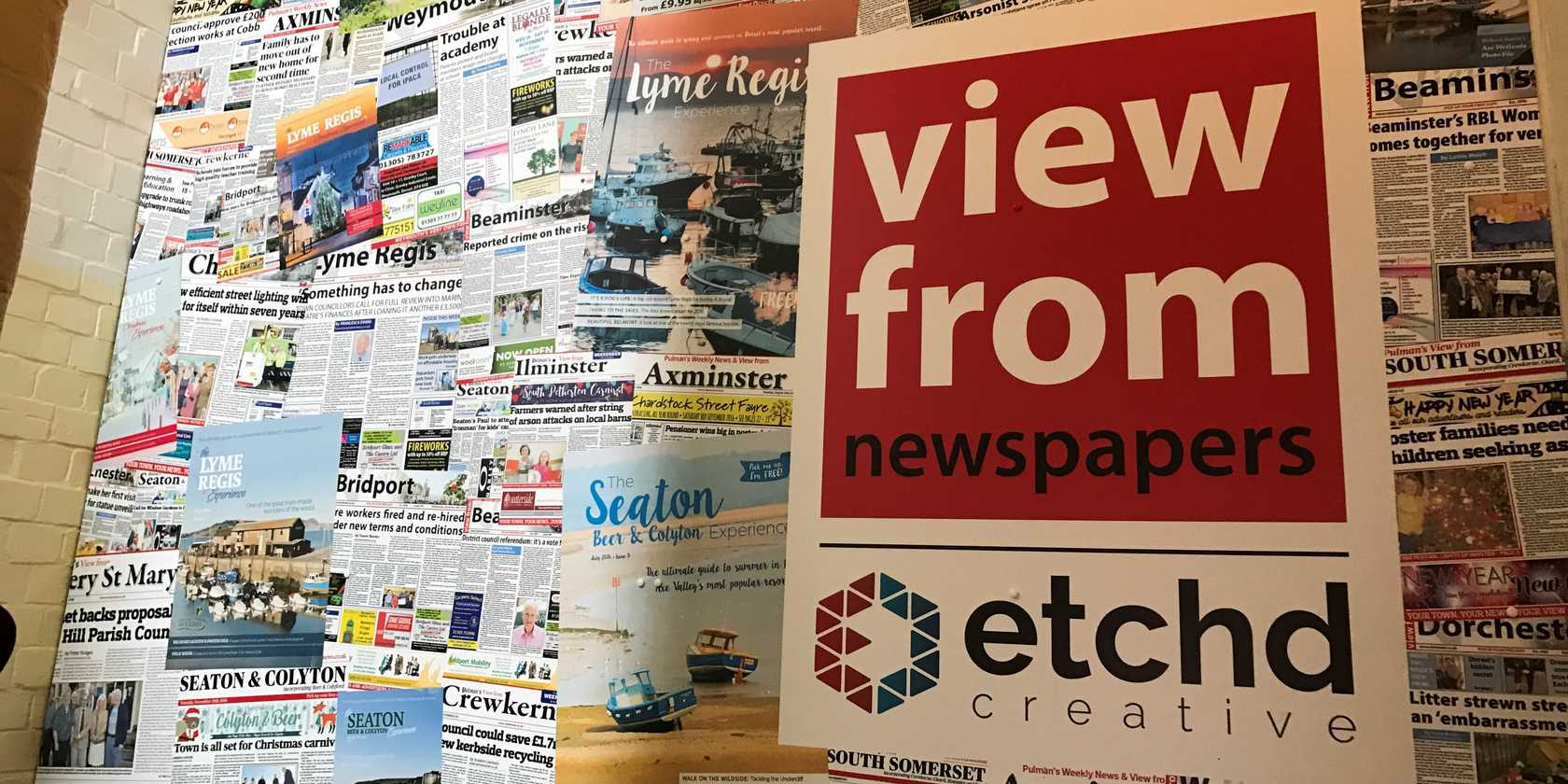 View From Newspapers Wall Mural