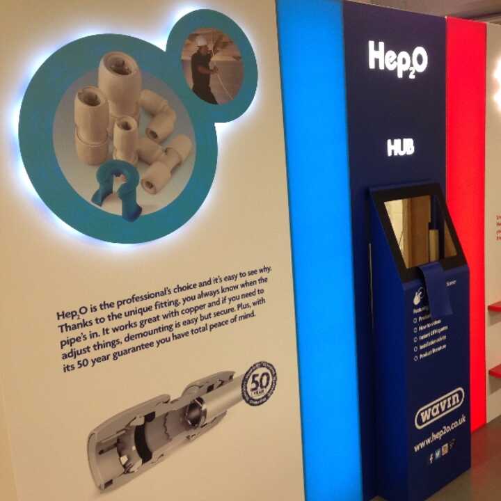 Hep O2 Illuminated Exhibition Stand