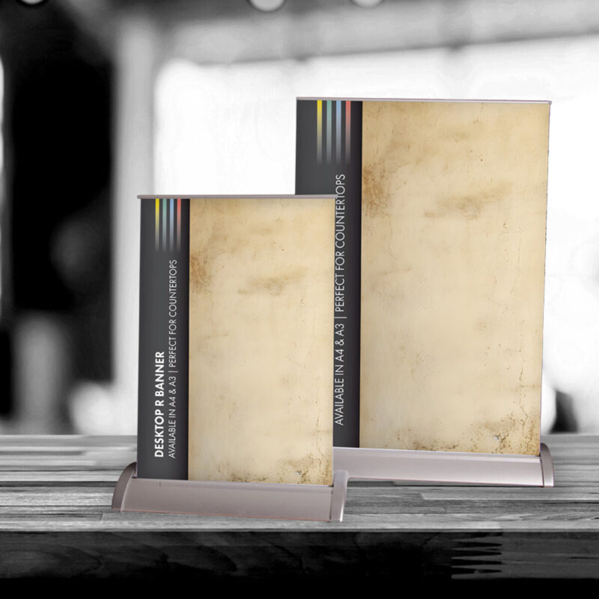 Paper Desk Rack Banner Desktop Roller Banner