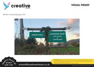 Double Hanging Panel Sign for Dalwood Community Shop Artwork Brief Double Hanging Panel Sign for Dalwood Community Shop Artwork Brief
