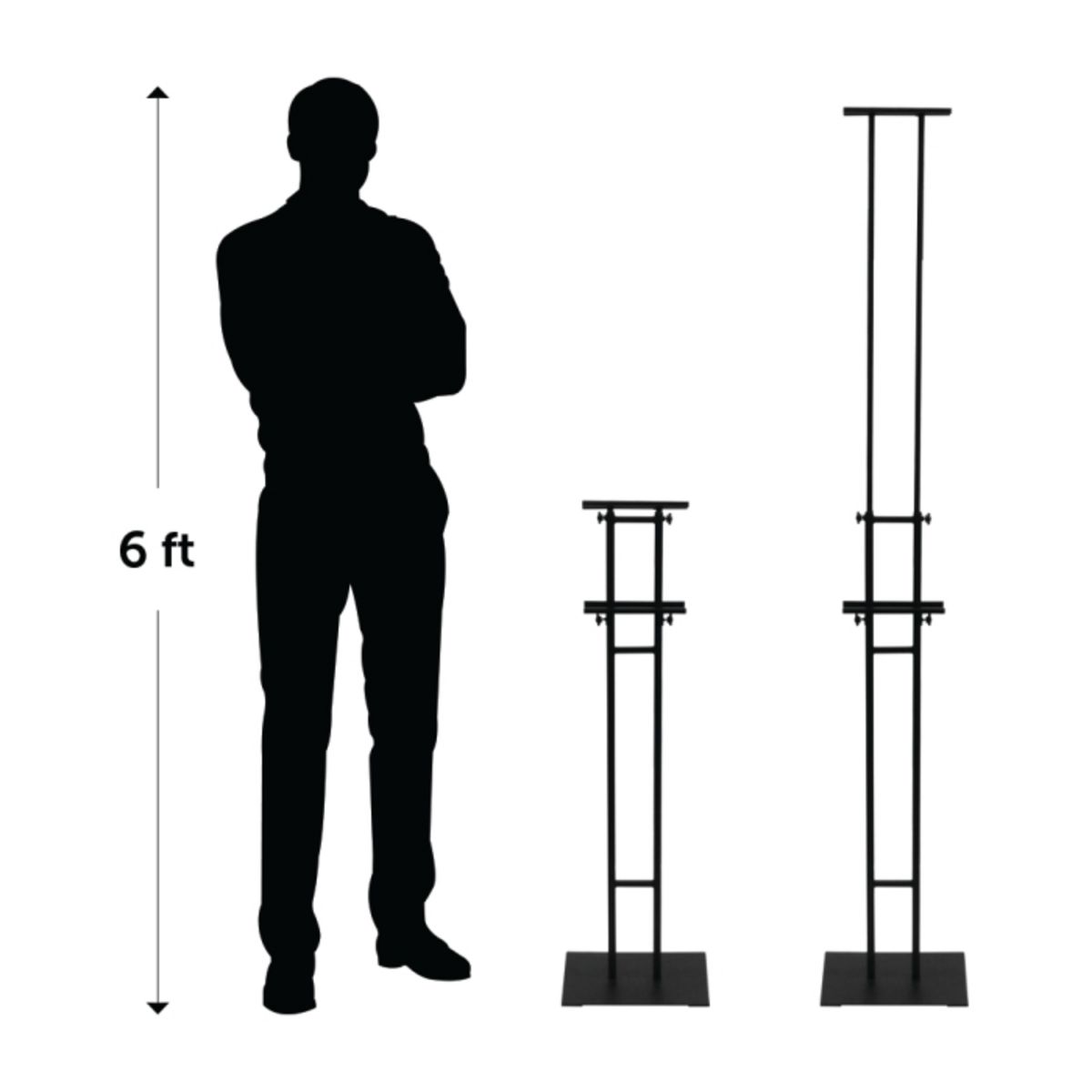 Double Sided Poster Display Stand sizes available.png
