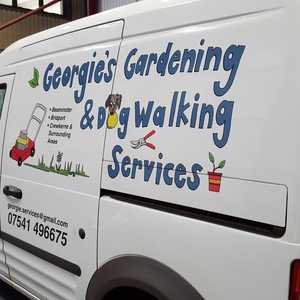 Georgie's Gardening Signwriting Van