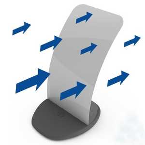 Ecoflex Pavement Sign Blowing in Wind