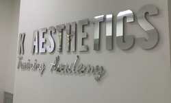 Mirror Letter Wall Design for K Aesthetics Training Academy