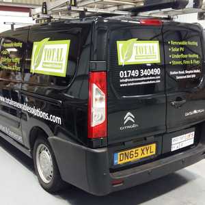 Fleet Vehicle Graphics for Total Renewables