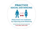 Social Distancing Floor Sticker