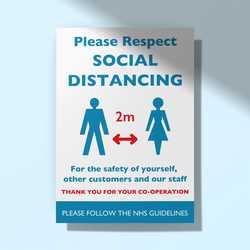 Social Distancing Printed Posters