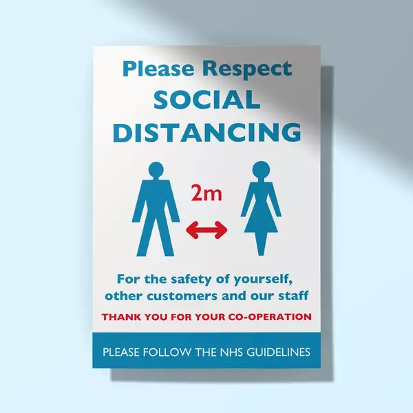 Co-vid shop Display 2m safety Social Distancing protect the NHS 6ft x 2ft Banner 