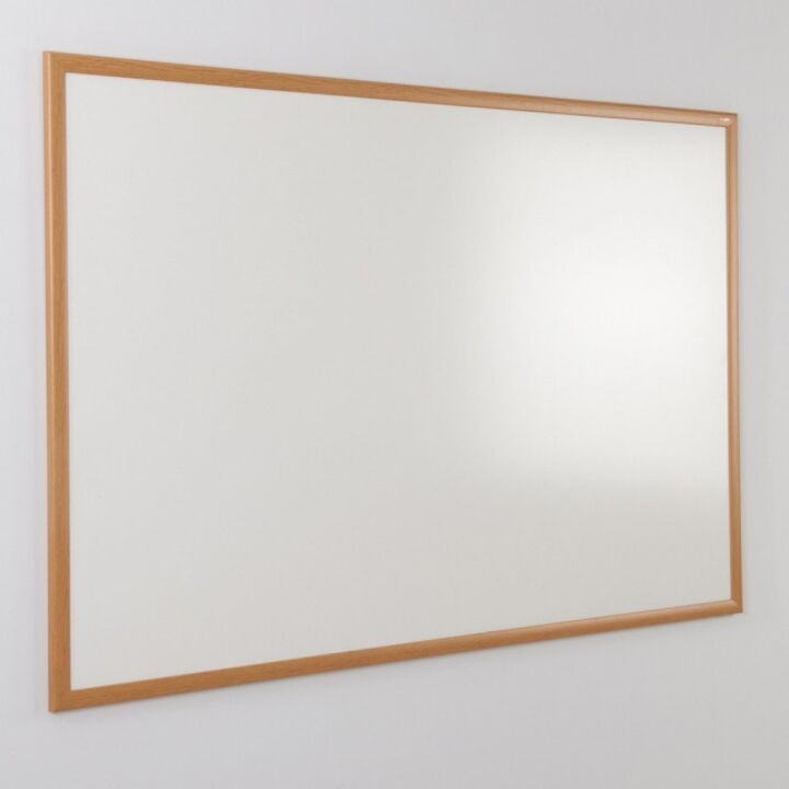 900 x 600mm - Light Oak Effect - WriteOn® Eco-Friendly Non-Magnetic Whiteboard