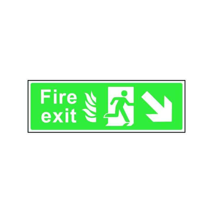 Fire Exit With Flames Right Down