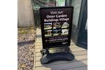Entrance Spring Forecourt Pavemetn Sign With Printed Posters Double Sided - Black Hardware and Base.jpg