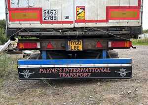 Paynes Logo Inspiration - Bold red and silver text from their lorry mudflaps. Paynes Logo Inspiration - Bold Red and Silver text from their lorry mudflaps