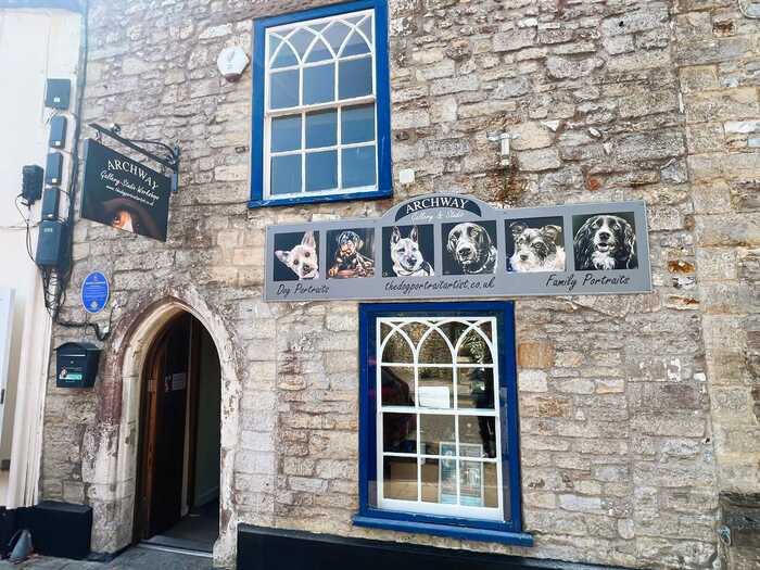 Welcome to Axminster Clive! New external business signage for Clive Hemsley Dog Portraits studio
