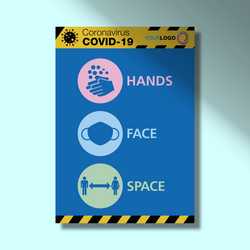 Customisable 'Hands, Face, Space' Sign Boards