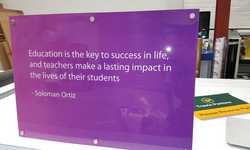 Printed Acrylic for Fulham Cross Girls' School Printed Acrylic for Fulham Cross Girls' School