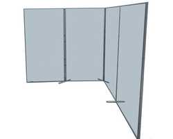 Modular Semi-transparent Vaccination and Testing Booths L-Shaped Extension