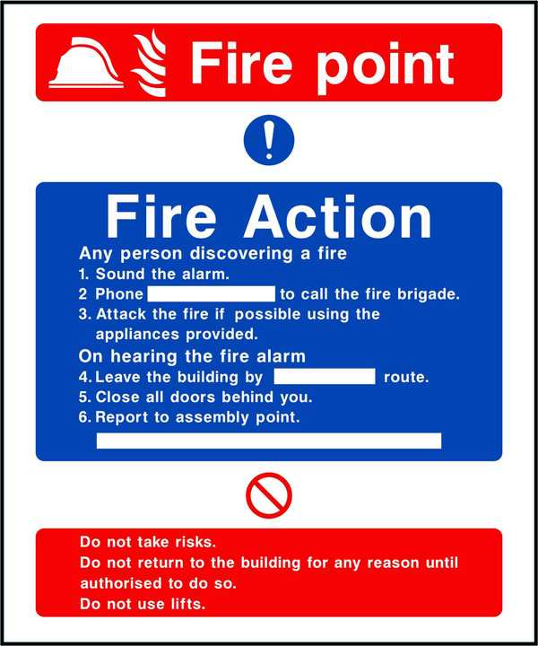 Fire Cladding Point Fire Action Fire Call Point Sign