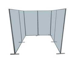 Modular Semi-transparent  Vaccination and Testing Booths