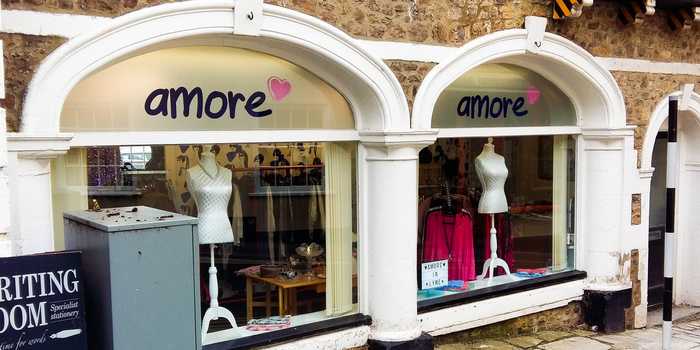Amore Shop Front Signage Lyme Regis