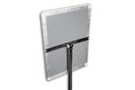 Freestanding telescopic pole snap frame poster holder back.jpg