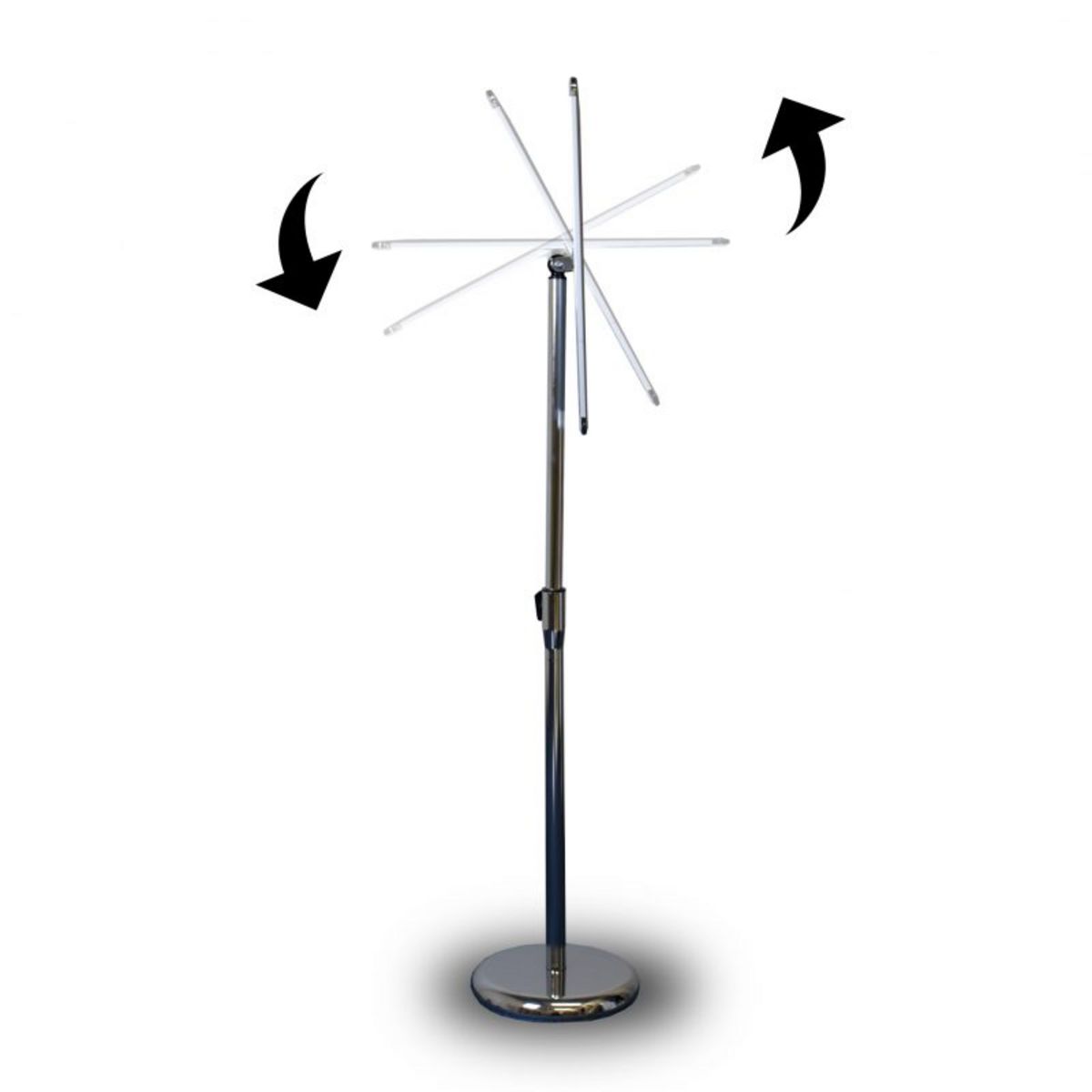 Freestanding telescopic pole snap frame poster holder swivel ball pointjpg