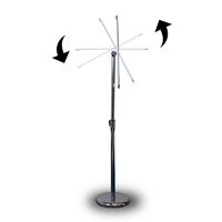 Freestanding telescopic pole snap frame poster holder swivel ball pointjpg