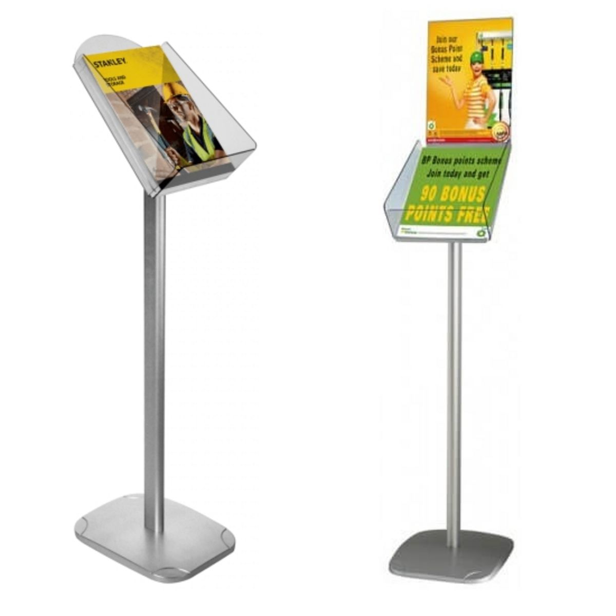 Free standing A4 Catalogue Holder Dispenser With Header.png