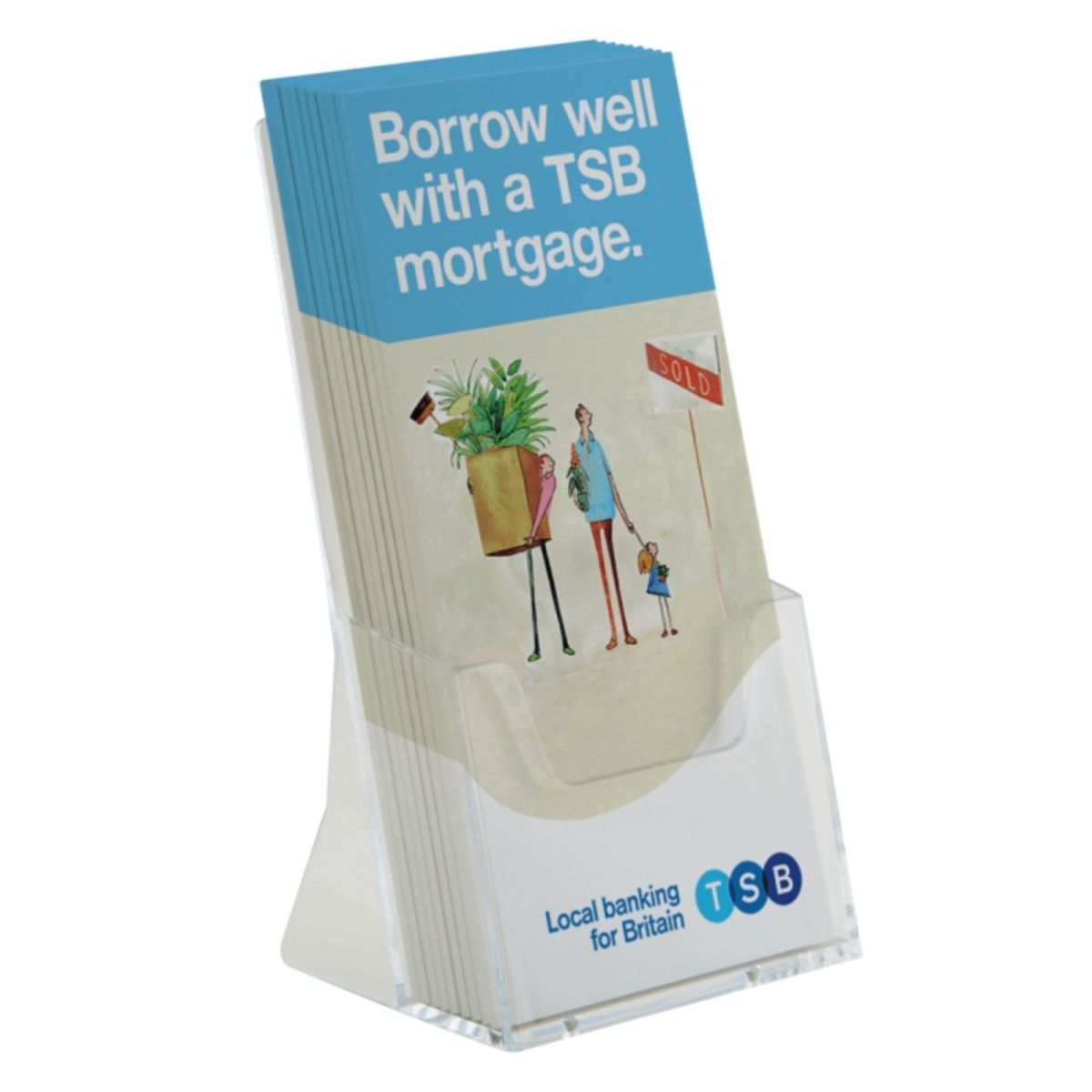 Free standing brochure holder in A5, A4 and 1 3 A4 paper sizes.png