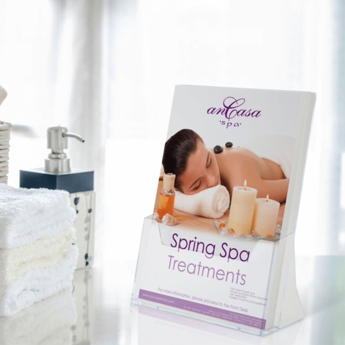 Free standing leaflet holder ideal for table top displays.png