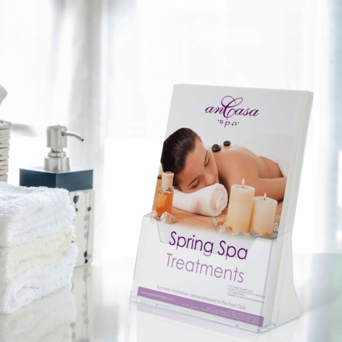 Free standing leaflet holder ideal for table top displays.png