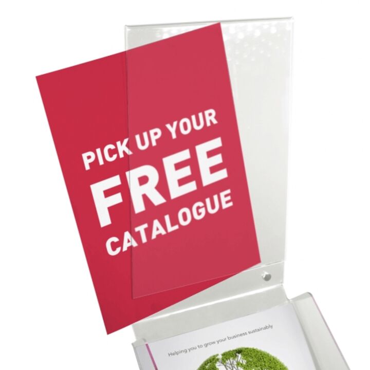Freestanding A4 Catalogue Holder and Header.png